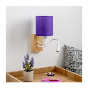 Brilagi - LED Nástenná lampa NUBILA WOOD 1xE27/25W/230V + LED/3W dub/fialová BG1565+BG1580 vyobraziť