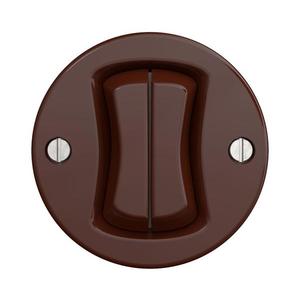 lap - Retro dvojitý schodiskový vypínač bez rámika č. 6+6 bez rámika hnedá H/V2/66 vyobraziť