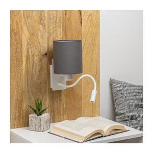 Brilagi - LED Nástenná lampa NUBILA 1xE27/25W/230V + LED/3W biela/antracit BG1559+BG1574 vyobraziť