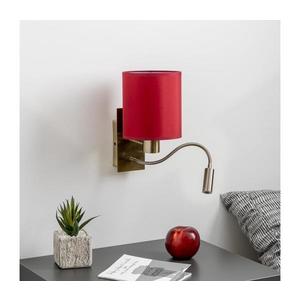 Brilagi-LED Nástenná lampa NUBILA 1xE27/25W/230V+LED/3W mosadz/pompej.červená BG1557+BG1579 vyobraziť