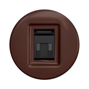 lap - Retro dátová zásuvka bez rámika hnedá H/DATA vyobraziť