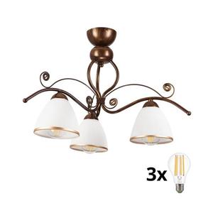 Brilagi - LED Prisadený luster ANTICO 3xE27/60W/230V bronz patina 8590828000105 vyobraziť