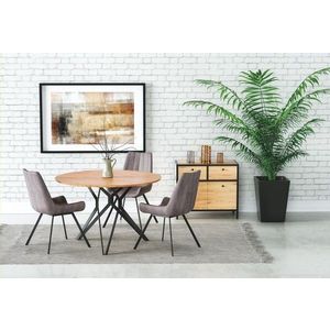 Okrúhly jedálenský stôl Unit zlatý dub/čierny vyobraziť