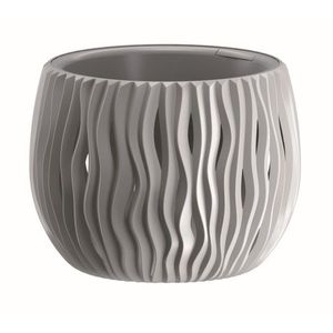 Okrúhly kvetináč Sandy sivý vyobraziť