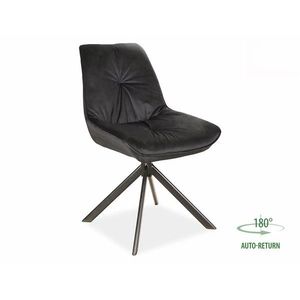 Otočná jídelní židle Boogie I Velvet černá vyobraziť
