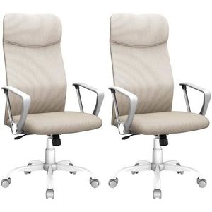 Otočná kancelářská židle Gabas béžová/bílá vyobraziť