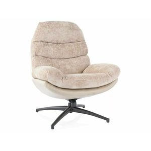 Otočné designové lounge křeslo GISELLE starorůžové/béžové vyobraziť