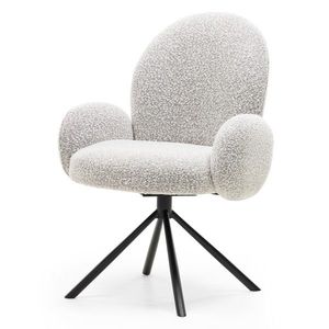 Otočné jídelní křeslo Belize šedé vyobraziť