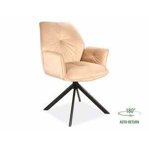 Otočné jídelní křeslo Boogie II Velvet béžové vyobraziť