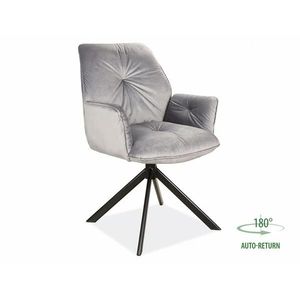 Otočné jídelní křeslo Boogie II Velvet šedé vyobraziť