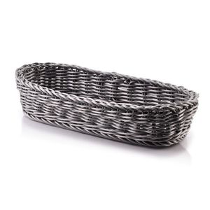 Oválný košík SINO 27x10x6 cm světle šedý vyobraziť