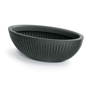 Oválný květináč LATIE 58 cm granitově černý vyobraziť