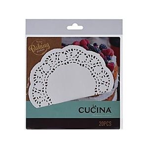 Papierová čipka 20 kusov 16, 5 cm biela vyobraziť