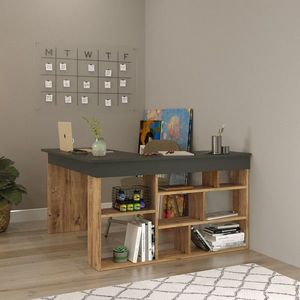 Písací stôl Akon čierna/borovica vyobraziť