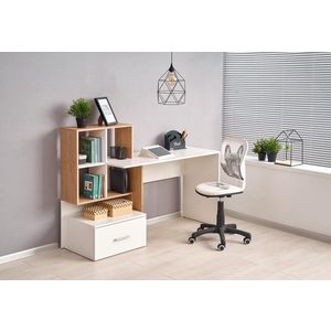 Písací stôl Grosso dub zlatý/biely vyobraziť