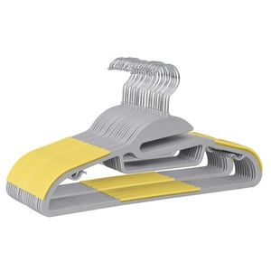 Plastové vešiaky FLEXI sada 20 ks sivo-žlté vyobraziť