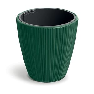 Plastový květináč OROS tmavě zelený matný vyobraziť