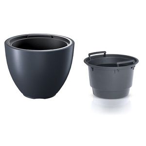 Plastový kvetináč s vložkou HEOS II antracitový vyobraziť