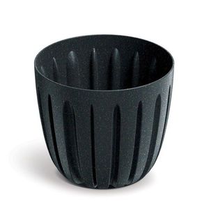 Plastový květináč WARIOS ECO WOOD antracitový matný vyobraziť