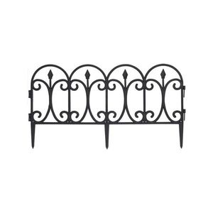 Plôtik záhradný Alfred 4 ks 60x30 cm čierny vyobraziť