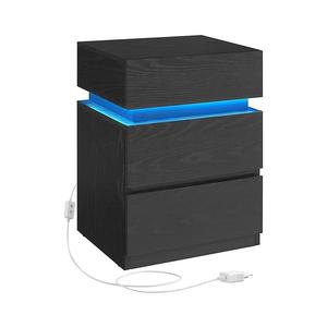 Nočný stolík SMARTIE s podsvietením – čierny LET630T56 vyobraziť