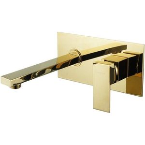 Podomietková umývadlová batéria Mexen CUBE 73115-50 zlatá vyobraziť