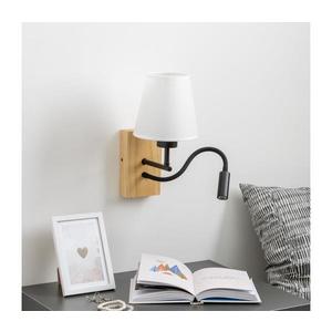 Brilagi - LED Nástenná lampa NUBILA WOOD 1xE27/25W/230V + LED/3W dub/biela BG1564+BG1573 vyobraziť