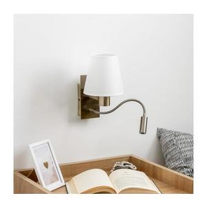 Brilagi - LED Nástenná lampa NUBILA 1xE27/25W/230V + LED/3W mosadz/biela BG1557+BG1573 vyobraziť