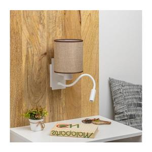 Brilagi - LED Nástenná lampa NUBILA 1xE27/25W/230V + LED/3W biela/hnedá BG1559+BG1583 vyobraziť