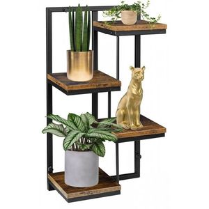 Polička Hagart hnedá/čierna vyobraziť