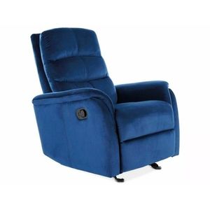 Polohovací houpací křeslo JOWIS Velvet modré vyobraziť