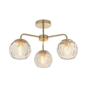 Endon 91968 - Prisadený luster DIMPLE 3xE14/25W/230V zlatá/dymová béžová 91968 vyobraziť