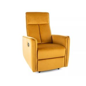 Polohovací křeslo NIKOS Velvet žluté vyobraziť