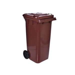 Popolnica na odpady 120 l - hnedá vyobraziť