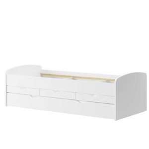 Postel Nicole 01 se zásuvkami a výsuvnou přistýlkou 90x200 bílá vyobraziť