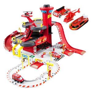 Požárnická garáž s příslušenstvím ALLOY červená vyobraziť