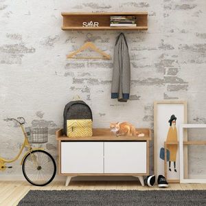 Predsieňová stena Arasso dub/biela vyobraziť