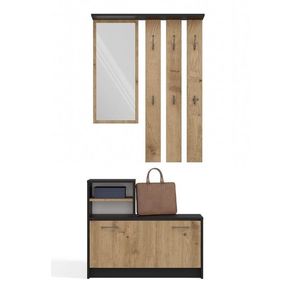 Predsieňová stena GARDE 85 cm antracit/dub artisan vyobraziť