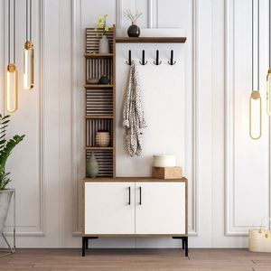 Predsieňová stena Viyana I orech/biela vyobraziť