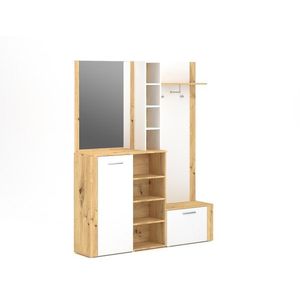 Předsíňová stěna Barry 150 cm dub artisan/bílá vyobraziť