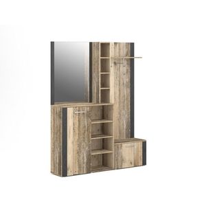 Předsíňová stěna Barry 150 cm dub Matera světlý/antracit vyobraziť