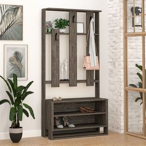 Předsíňová stěna Houseland Chester černá káva vyobraziť