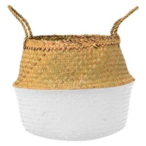 Prírodný košík BOHO I bielo-hnedý vyobraziť