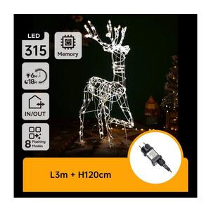 B.V. - LED vonkajšia vianočná dekorácia LED/3, 6W/31/230V 2700K 120cm IP44 sob B10303K6M vyobraziť