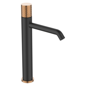 INVENA - Umývadlová batéria vysoká MOONLIGHT čierna/ružové zlato BU-77-W14-V vyobraziť