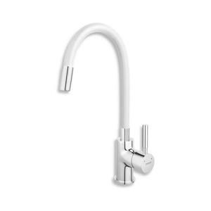 FERRO - Drezová batéria s flexibilným ramienkom lesklý chróm/biela 70710, 0B vyobraziť