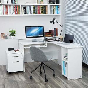 Psací rohový stůl Houseland Zion bílý vyobraziť