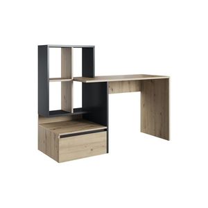 Psací stůl Paco s regálem 145 cm dub artisan/antracit vyobraziť