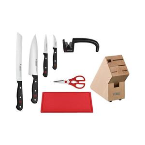 Wüsthof - 8-dielna sada kuchynských nožov v bloku GOURMET s brúskou a krájacou doskou 1095070801 vyobraziť