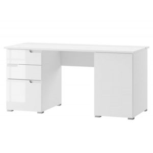 Psací stůl Selene 158 cm bílý lesk/mat vyobraziť